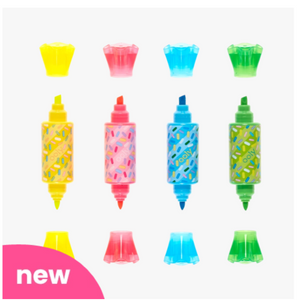 ooly sugar joy double ended scented highlighters - set of 4