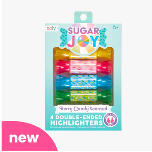 ooly sugar joy double ended scented highlighters - set of 4