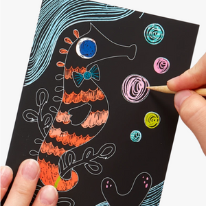 ooly mini scratch + scribble - friendly fish