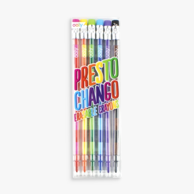 ooly presto chango crayons erasable crayons set of 6