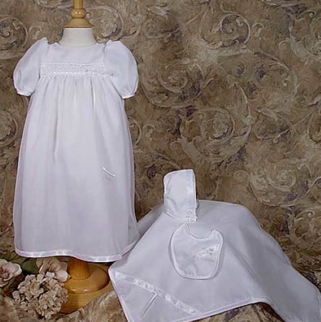 little things mean a lot girls preemie gown with hat, bib & blanket