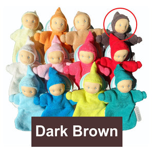 peppa hoppa baby belle organic bonding doll - dark brown