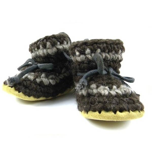 Padraig Cottage Children's Slippers - Brown Stripe