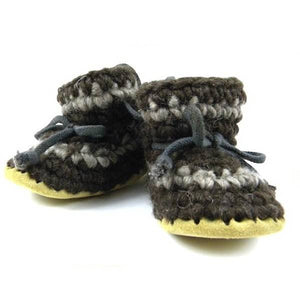 padraig cottage children's slippers - brown stripe