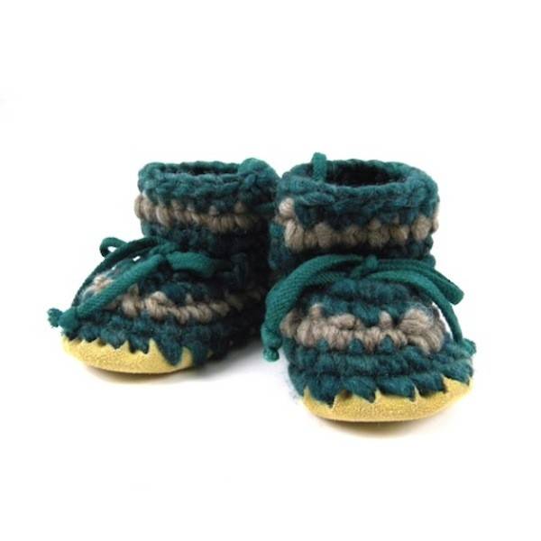 Padraig Cottage Forest Stripe Slippers Newborn Baby Sizes NB 0 3m