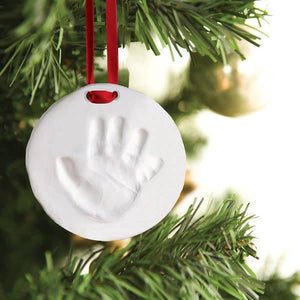 pearhead babyprints holiday keepsake ornament - round