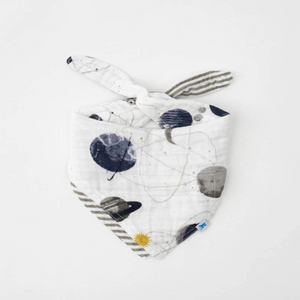 Little Unicorn Cotton Muslin Reversible Bandana Bib - Planetary