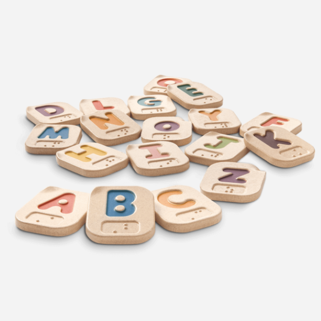 plan toys braille alphabet A-Z