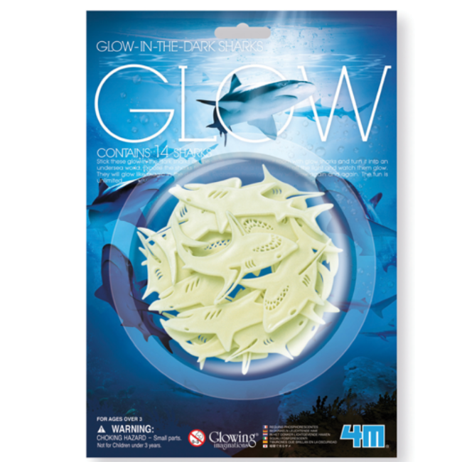 playwell glow in the dark - sharks