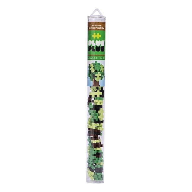 plus plus open play tube 70 pc - camouflage mix