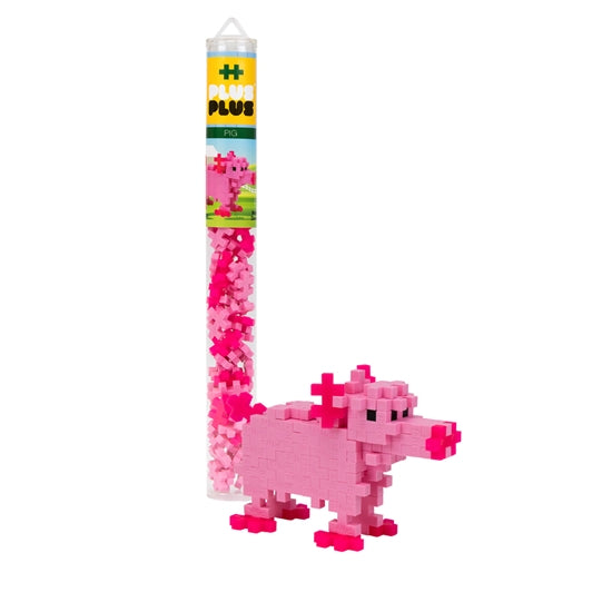 Plus Plus 70pc Tube - Pig