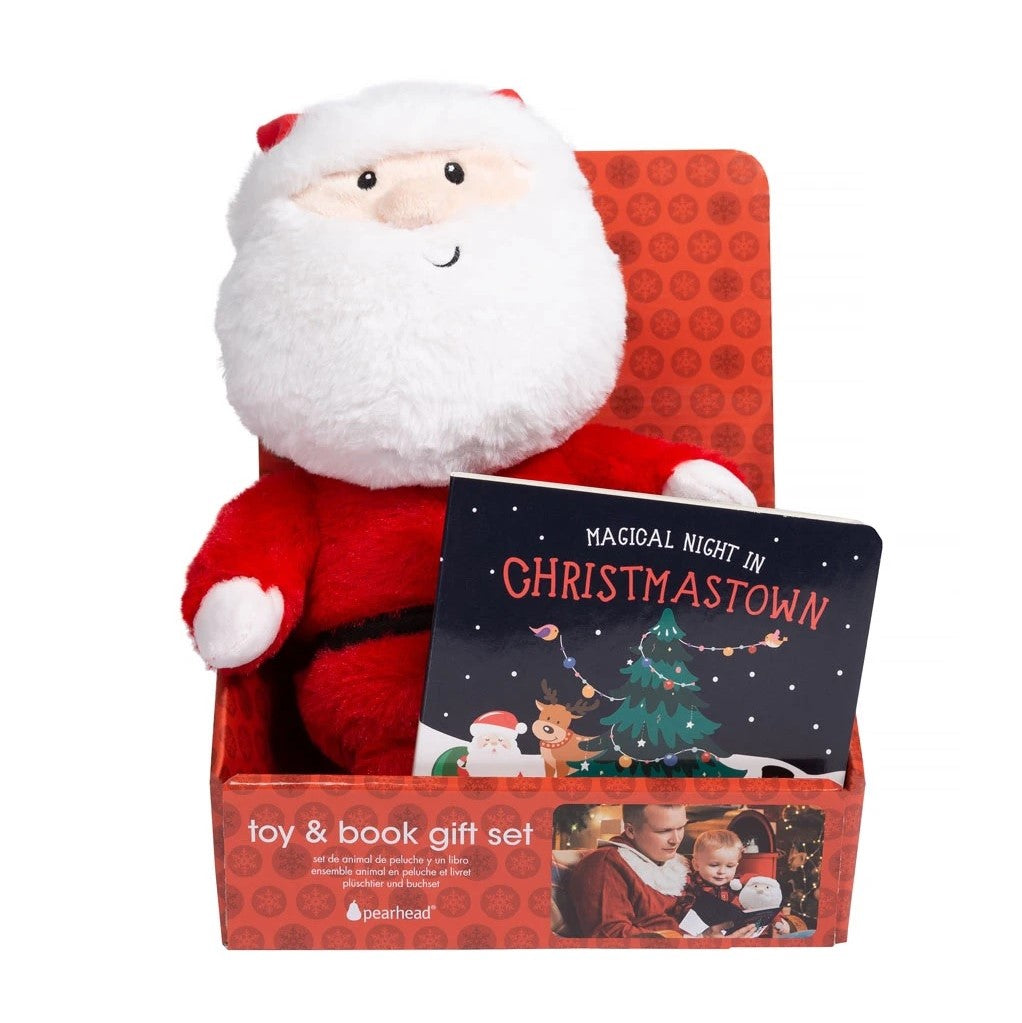 pearhead santa plush & book set