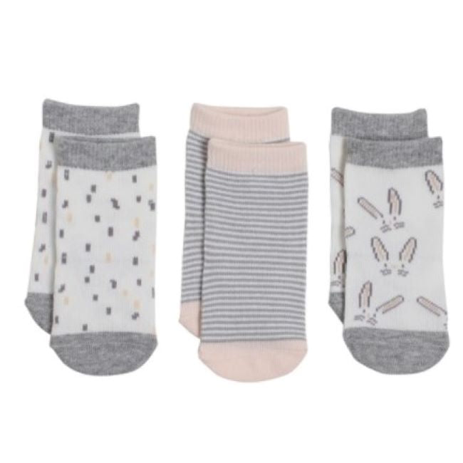 snugabye dream 3pk infant socks - pink