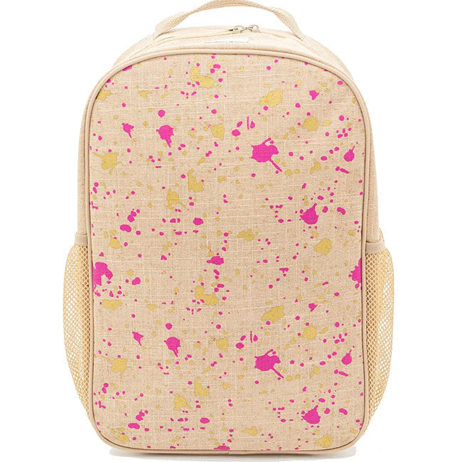 soyoung grade school backpack - fuchsia & gold splatter