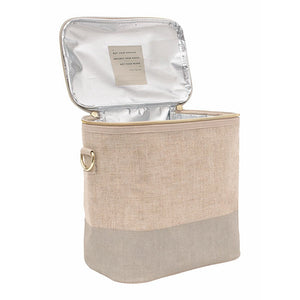 soyoung lunch poche - linen cement colour block