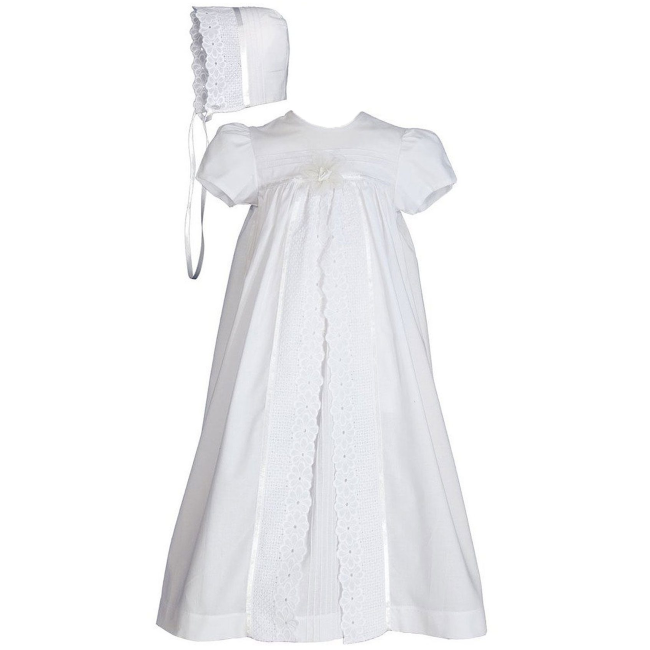 Cotton top christening gown
