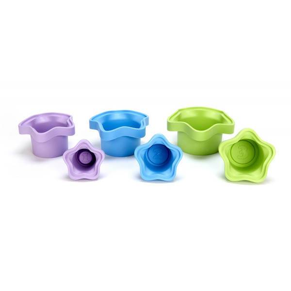 Green toys stacking cups top