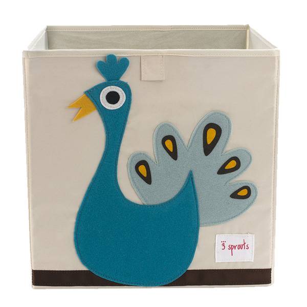 3 sprouts storage box - peacock