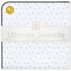 swaddle designs ultimate swaddle blanket soft black bubble dots