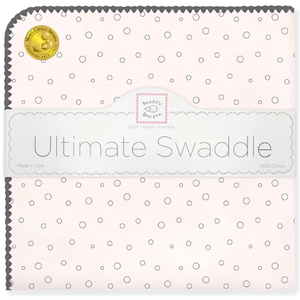 swaddle designs ultimate swaddle blanket soft black bubble dots