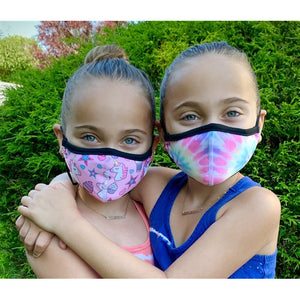 top trenz small 3-7 years kids mask - pastel tie dye