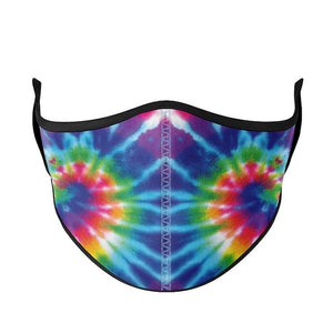 top trenz small 3-7 years kids mask - primary tie dye