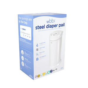 ubbi eco-friendly stainless diaper pail - light pink