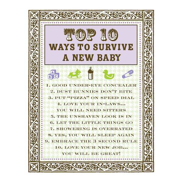 yellow bird paper greetings - top ten survive baby card