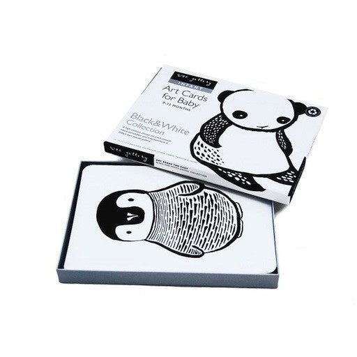 wee gallery art cards for baby - black + white collection