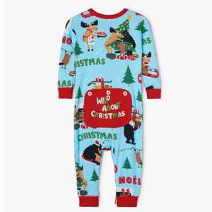 hatley wild about christmas baby union suit