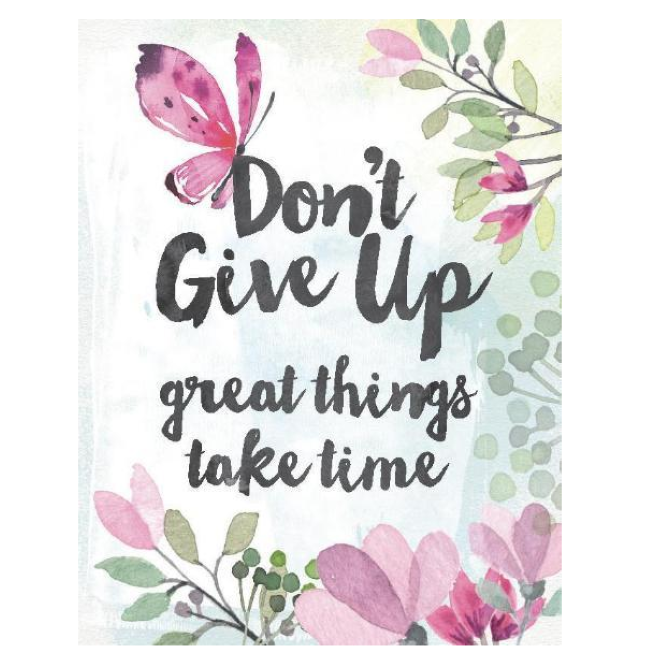 yellow bird paper greetings - verve don't give up card