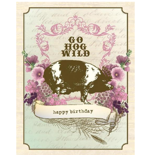 yellow bird paper greetings - vintage hog wild