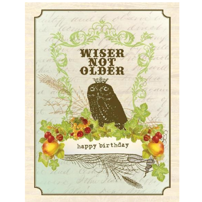 yellow bird paper greetings - vintage wiser birthday card