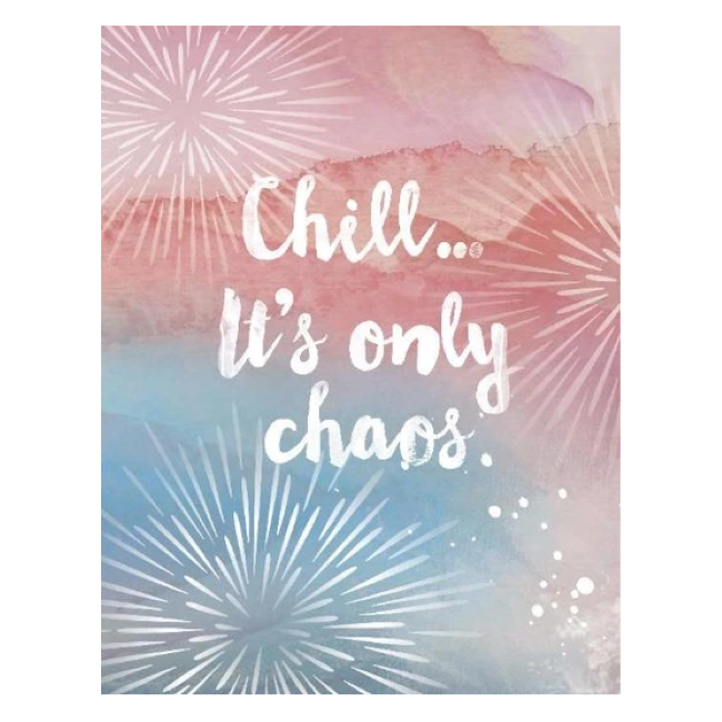 yellow bird paper greetings - chill, it's only chaos verve card