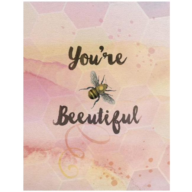 yellow bird paper greetings - you're beeutiful verve card