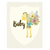 yellow bird paper greetings - giraffe baby card