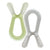 zoli baby bunny teether 2pk - seafoam/ash